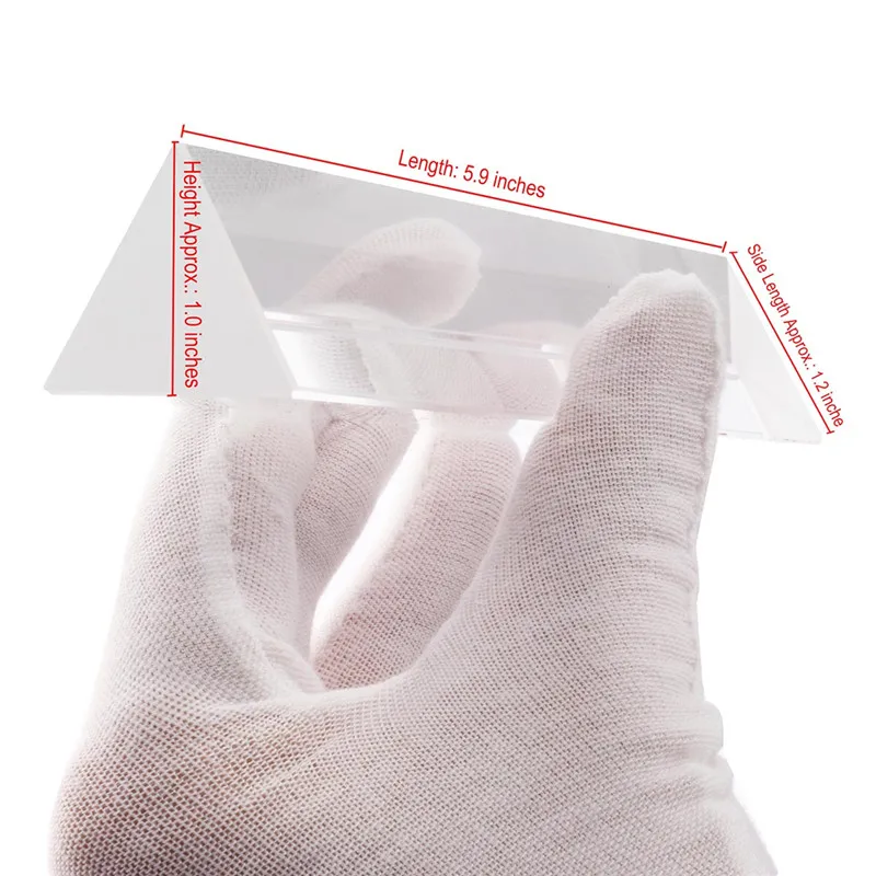 Triangular Color Prism K9 Optical Glass Right Angle Reflecting Teaching Stones Decoration Crafts | Дом и сад