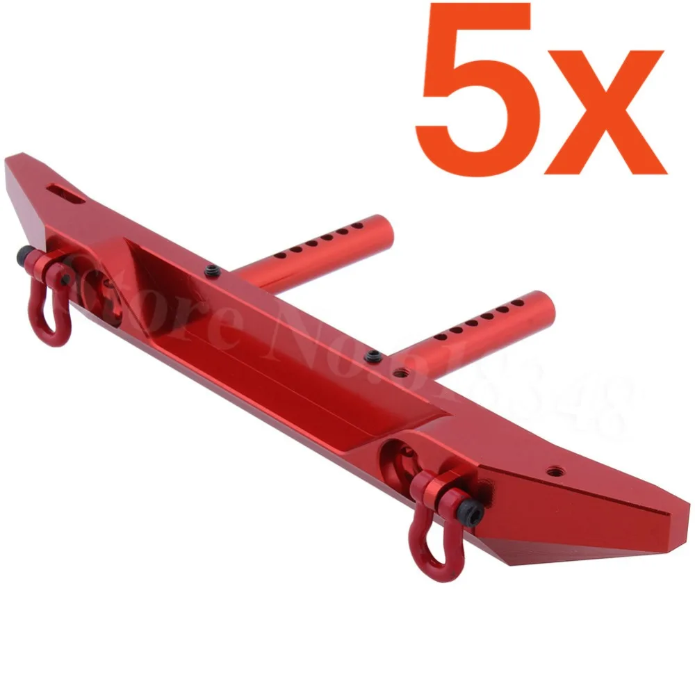 

5sets/lot RC Aluminum Front /Rear Bumper with Metal Tow Hook for 1/10th Scale AXIAL SCX10 Electric 4WD Rock Crawler