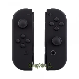 Экстремальный черный корпус контроллера с мягким сенсорным захватом на заказ с полным набором кнопок, сменный корпус для NS Switch  OLED JoyCon
