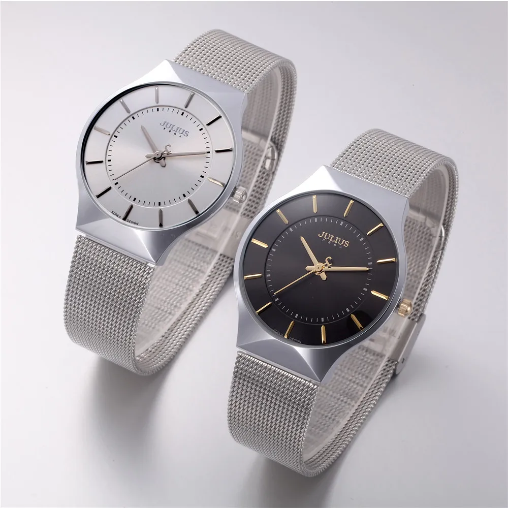 Мужские часы с аналоговым дисплеем из нержавеющей стали кварцевые наручные