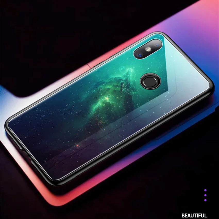 Чехол Aixuan для Xiaomi Mi play стеклянный чехол Mi8 силиконовый ударопрочный Роскошный