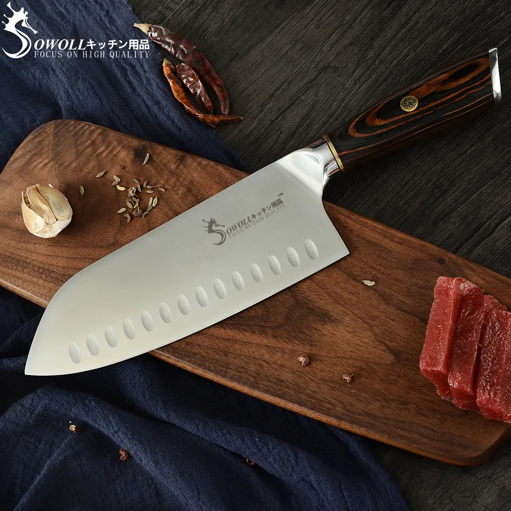 SOWOLL Высококачественный Нож для уборки 5Cr15 высокопрочные ножи мясника шеф повара