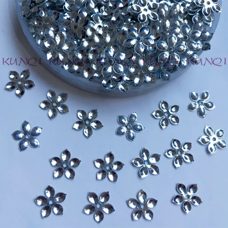 

1600 шт/2800 шт 10 мм цветок сливы чашка Серебряная Рассыпчатая блестка шитье, Свадебное Ремесло, Женский DIY аксессуар для одежды SFF10