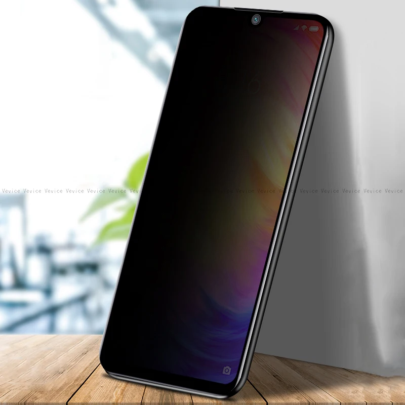 Антишпионское закаленное стекло для Xiaomi Redmi Note 7 Pro Полное покрытие защита экрана