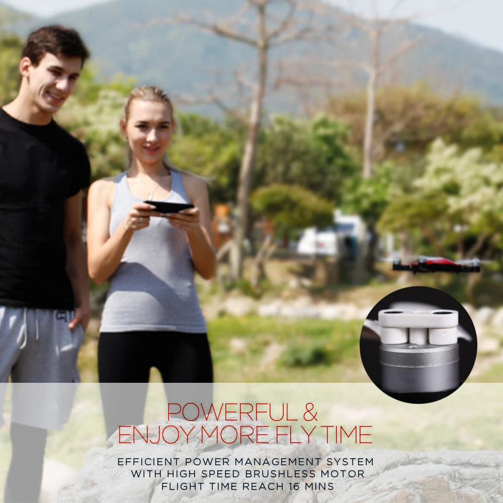 (С 2 батареями) складной бесщеточный Квадрокоптер Simtoo Fairy с передатчиком WifI FPV 1080P