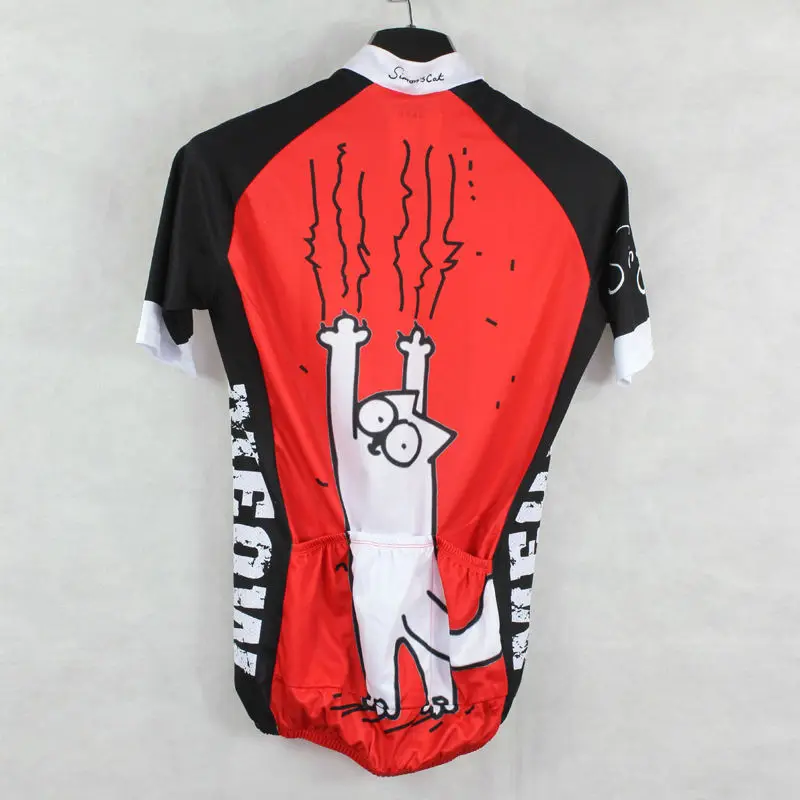 cycling jerseys New Mens Cycling Jersey Comfortable Bike shirt MEOW Alien SportsWear Cartoon cat Red clothing Size 2XS-5 | Спорт и