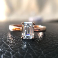 1ct 5x7mm g vvs emerald excellent cut moissanite engagement ring solitaire sterling rose gold or white color tell us after pay