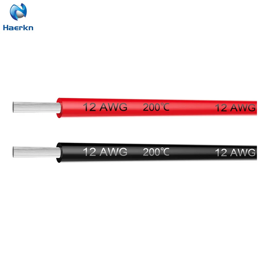 

Электрический силиконовый провод 12 AWG 3,31 мм2, 6 метров [3 м черный и 3 м красный], мягкие и гибкие Провода из луженой меди