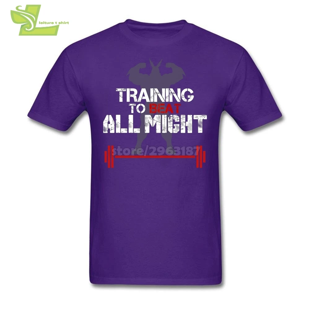 Футболка мужская приталенная с коротким рукавом тренировочная надписью TO BEAT My Hero