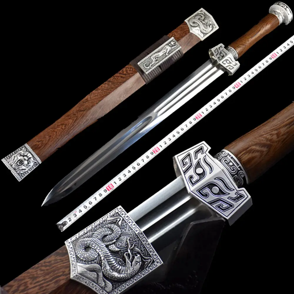 Традиционная ручная работа китайский кунг фу короткий дао меч двойной край