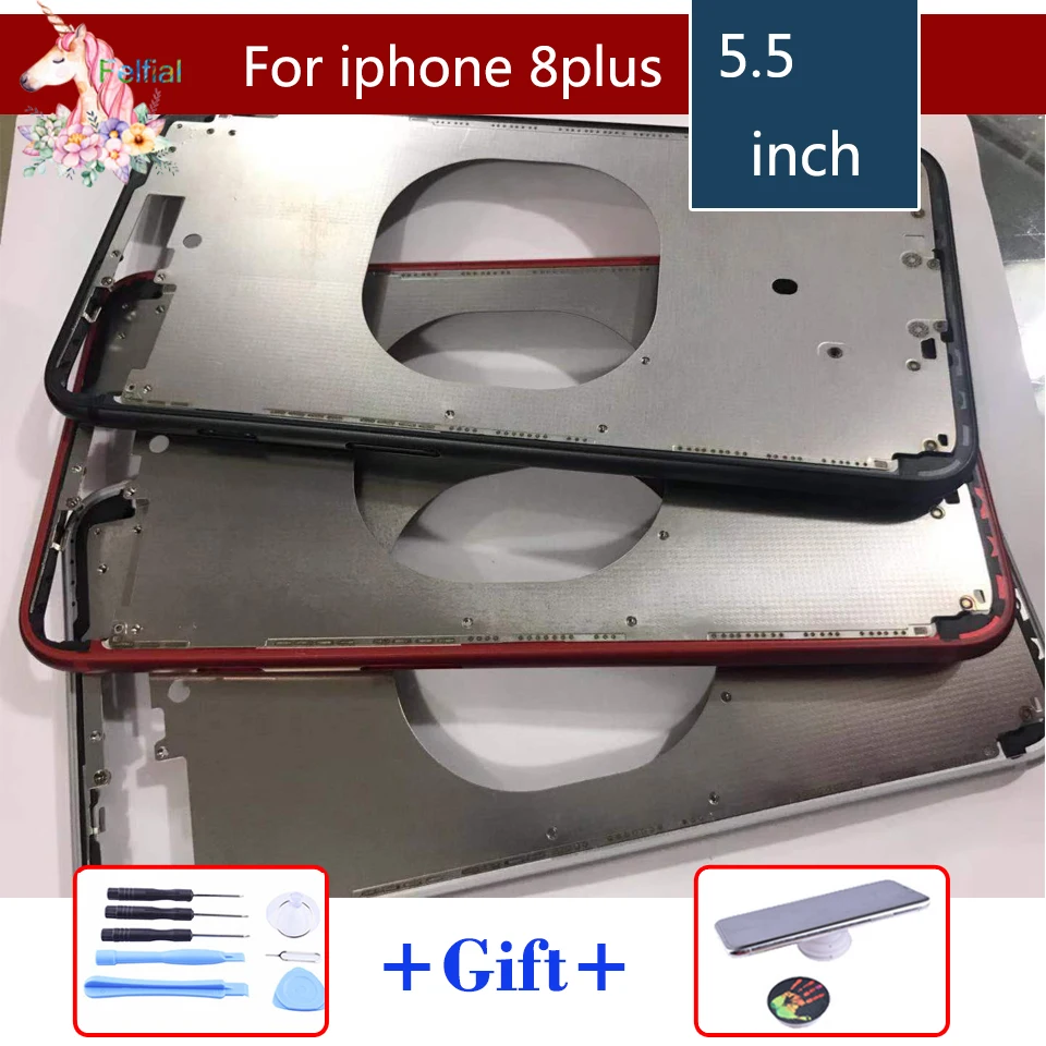 Оригинальная новая передняя рамка для iphone 8 8G Plus задняя средняя с боковыми