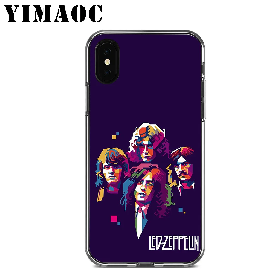 YIMAOC Led Zeppelin ACDC полосы Мягкий ТПУ силиконовый чехол для Apple Iphone Xr Xs Max X 10 8 Plus 7 6 S SE 5s 5 |