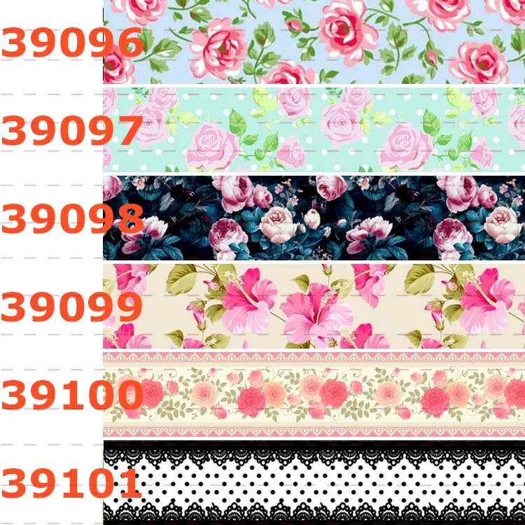 Новинка 50 ярдов Лидер продаж цветы роза лента с принтом grosgrain бесплатная доставка