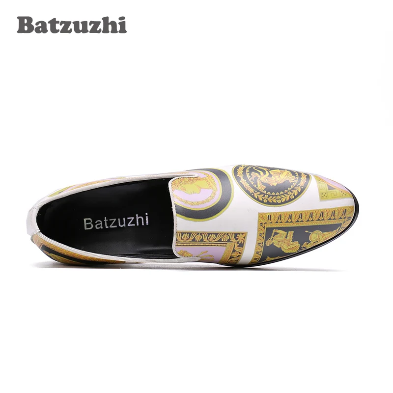 Batzuzhi модная мужская и женская обувь класса люкс с волнообразным краем zapatos de hombre