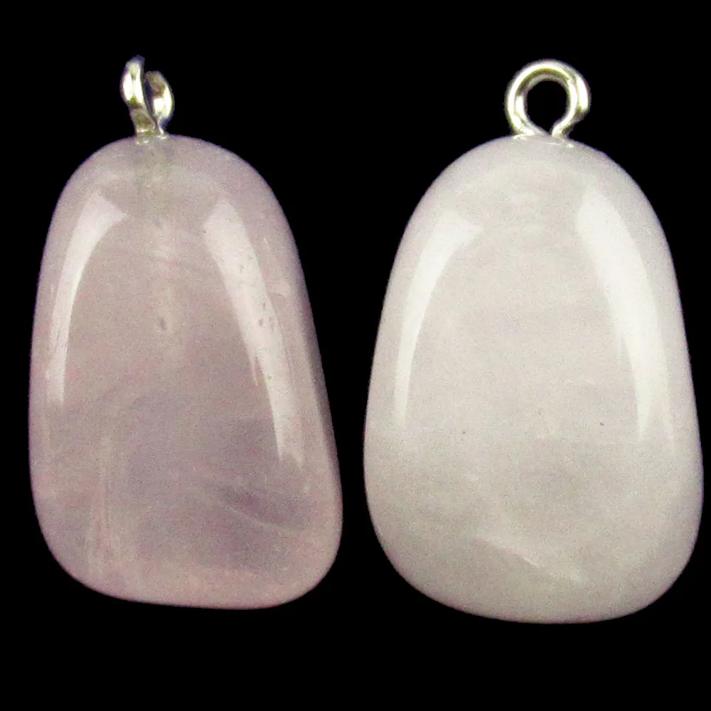 Rose Quartz YUTENG, 2 шт., Необычные заживляющие драгоценные подвески, подвески, хрустальные бусины чакры для самостоятельного изготовления ожерелья, ювелирных изделий ll888 - Окраска металла: Rose Quartz