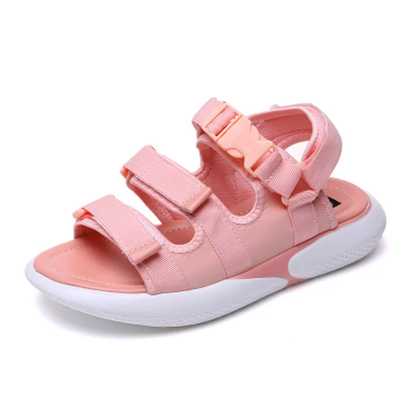 2019 г. новая летняя женская обувь на толстой резиновой подошве в римском стиле