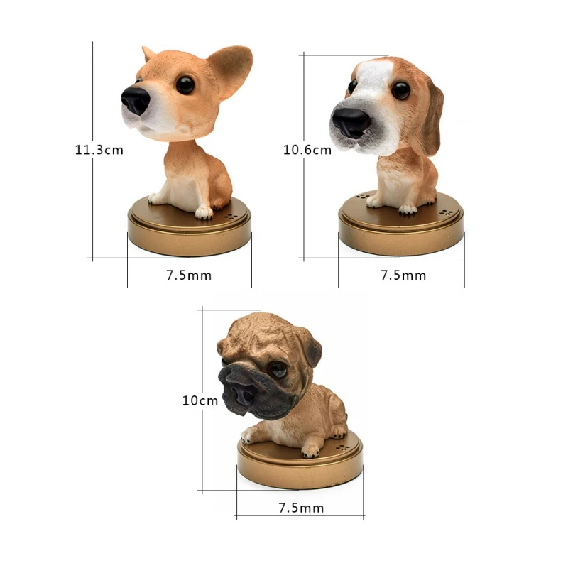 Animal Swinging Animated Bobble Toy Car Decoration Nodding Resin Puppy Dog Shakes Head Shaking Accessories | Автомобили и