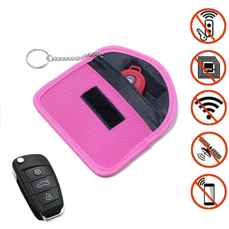 1Pcs Car key Bag Fob Signal Blocker Faraday Blocking Shielding Pouch Wallet Case For Privacy Protection card | Автомобили и