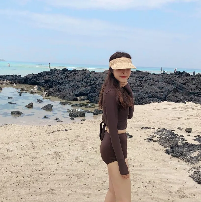 Новинка 2020 женский купальник с длинным рукавом топ высоким воротом и брюки