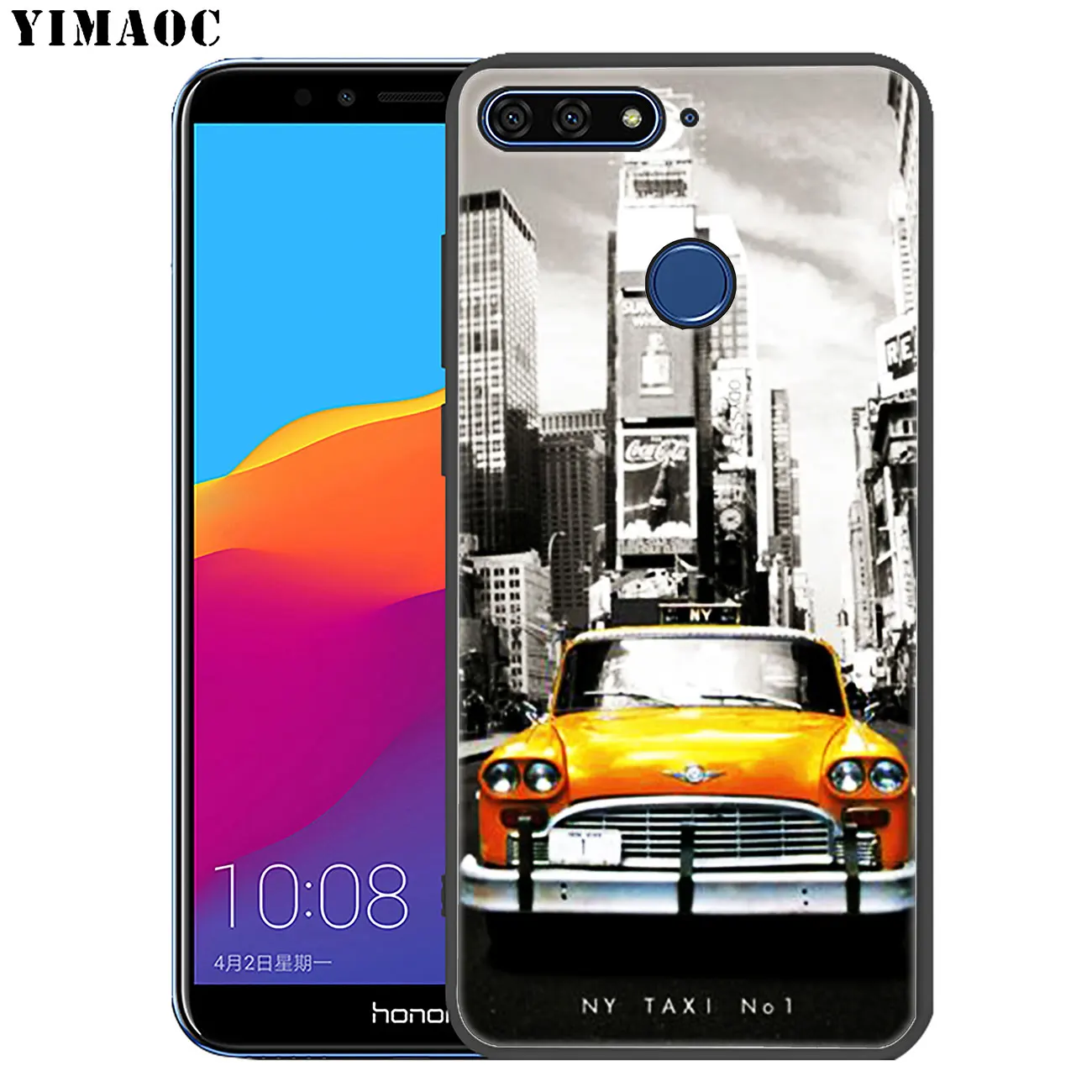 Мягкий силиконовый чехол YIMAOC для телефона Huawei Honor 20 Pro 8C 8X 8 9 9X 10 Lite 7X 7A черный |