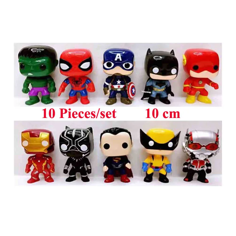 10 шт./компл. Лига Справедливости и фигура Мстителей набор супер герой Железный