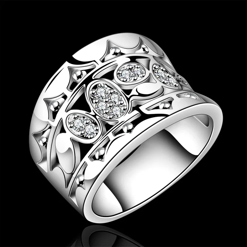 Ayowei hot sale custom wedding gift silver white crystal zircon ring fashion jewelry JR2166A | Украшения и аксессуары