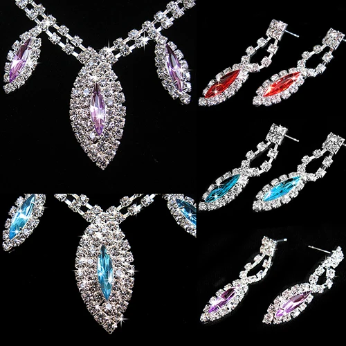 Горячая распродажа! Женские серьги с подвеской в виде капли из горного хрусталя