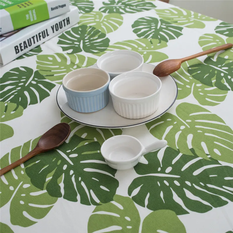 Monstera Deliciosa листья хлопок скатерти прямоугольник печатных стол защита от пыли