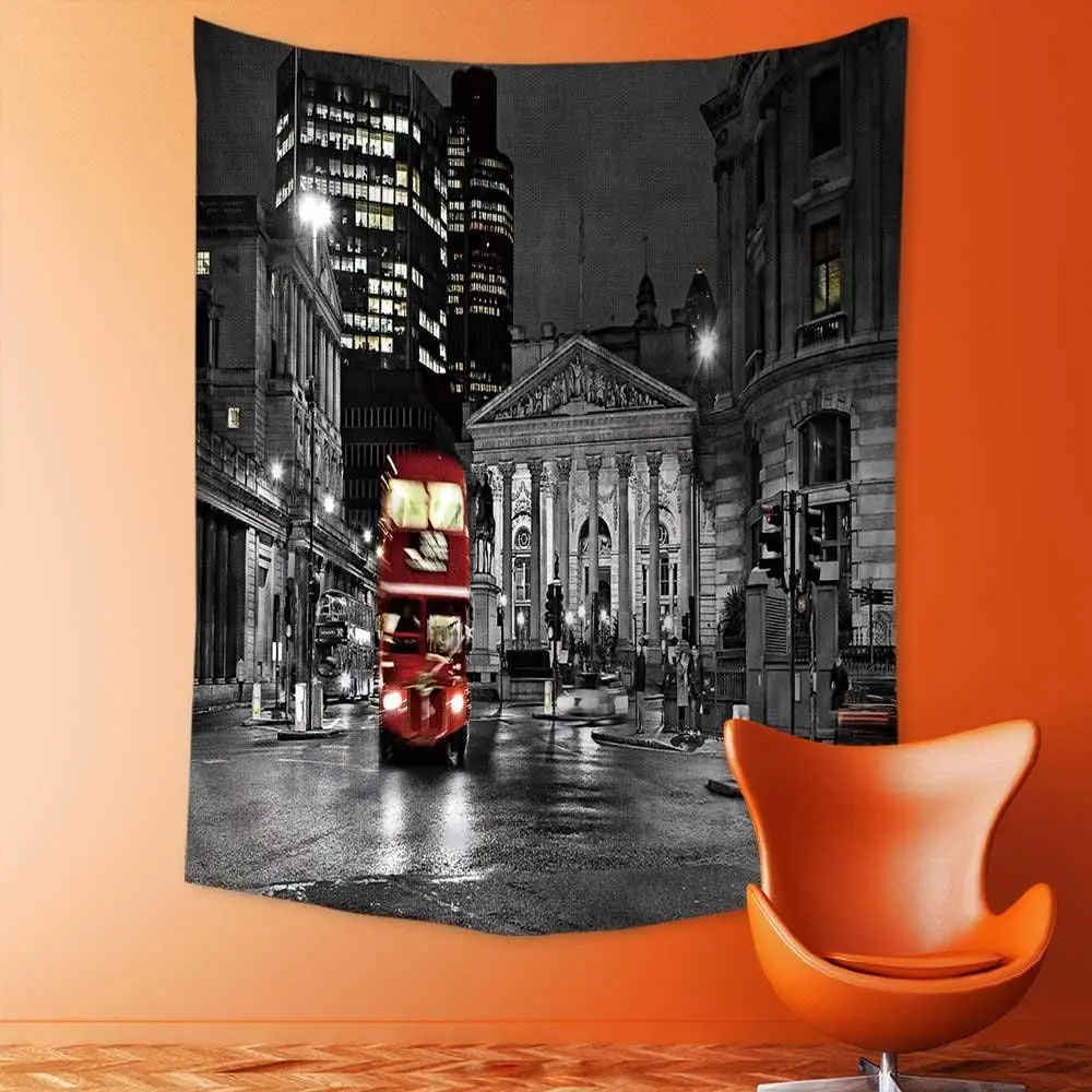 Home Decor Королевский Exchange London с Красный маршрут мастер шины гобелен на стене арт для