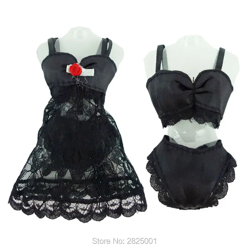 3x Сексуальная красочная Пижама Одежда для кукол ручной работы кружевное платье