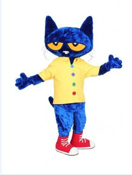 Pete the Cat Mascot Costume mascotter cartoon fancy dress costume Halloween Fancy Dress Christmas Cosplay Party factory direct |