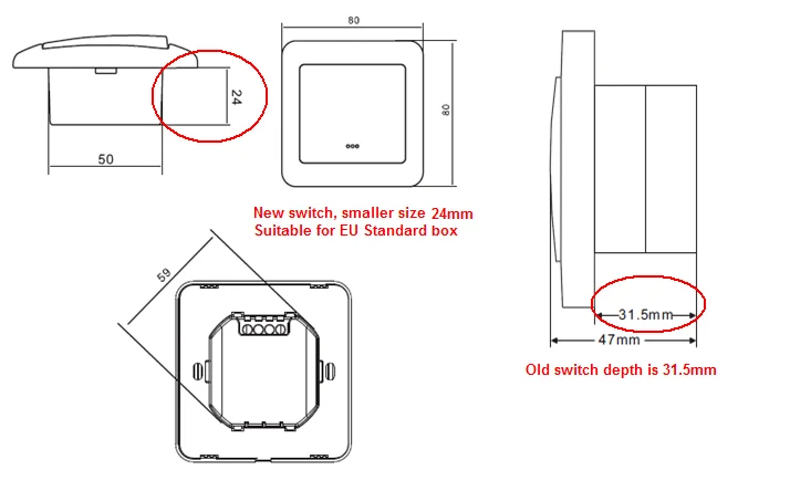 Беспроводной настенный переключатель Zwave TZ36D z-wave ON/OFF европейский стандарт