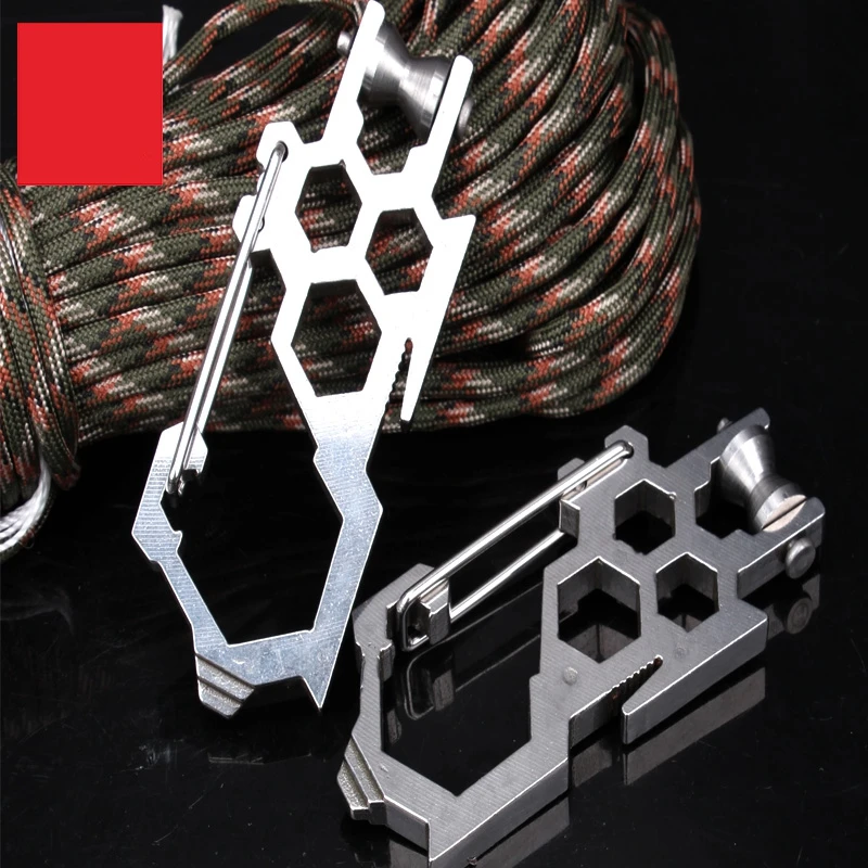 Карабин из нержавеющей стали Открытый многоцелевой EDC десантник Пряжка несущий