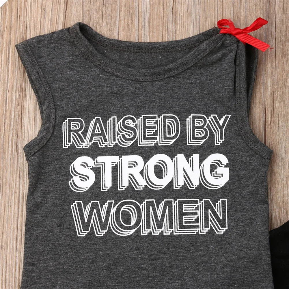 Комплект повседневной одежды из 2 предметов для маленьких девочек топ без