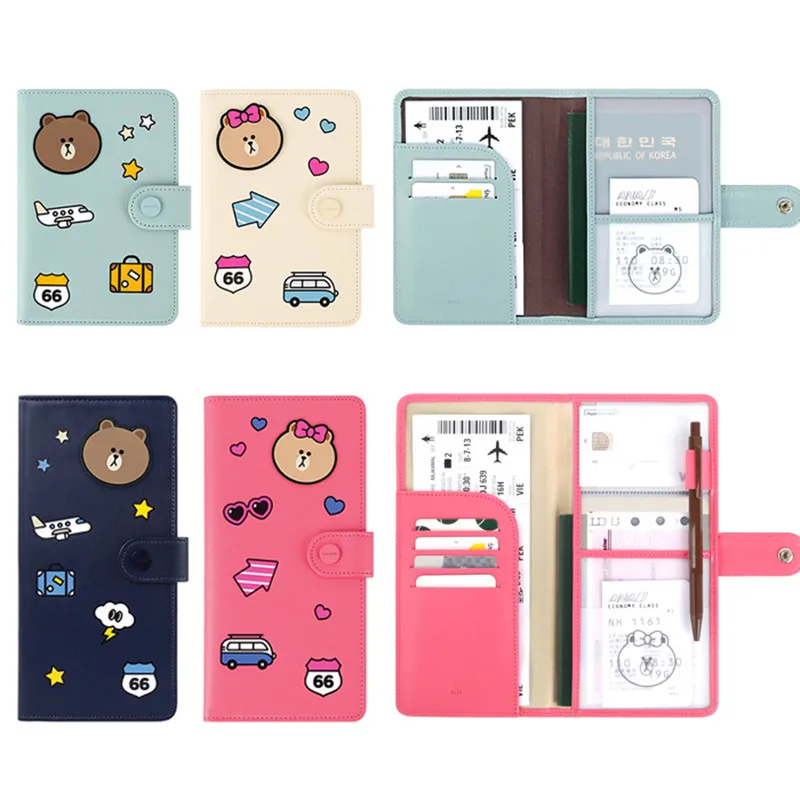 2020 новый детский держатель для карт с пряжкой и рисунком медведя длинный