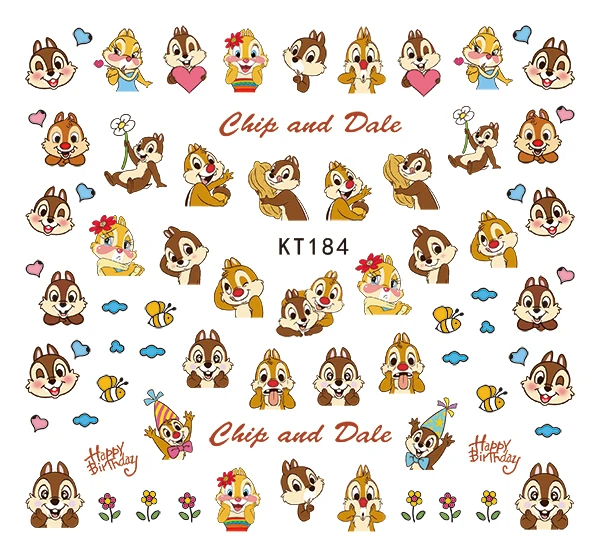 Newest 5sheet 15type Children Girls Cartoons Stickers Designs Gummed glue 3D Decals Makep Art Decorations kt181-196 |