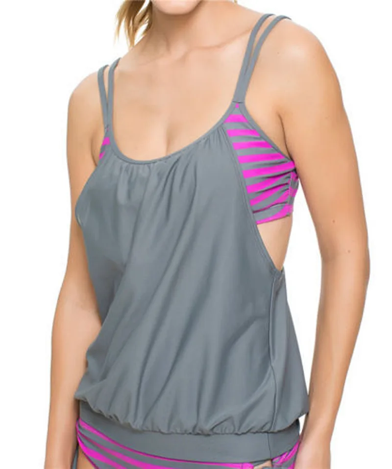 Tankini Push Up Женщин Купальники Купальник Плюс Размер Женщина Танкини Установить Топ