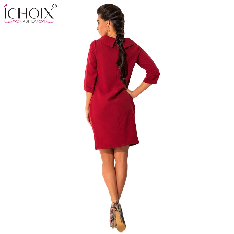 Ichoix 2018 новый летний Для женщин Vestidos Мода Большой Размеры круглым вырезом
