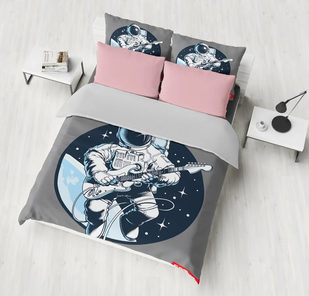 Fashion New Kids Starry sky Duvet Cover Outer Space Theme Astronaut Milkyway Print Galaxy Stardust Earth Home Decor Bedding Sets | Дом и сад