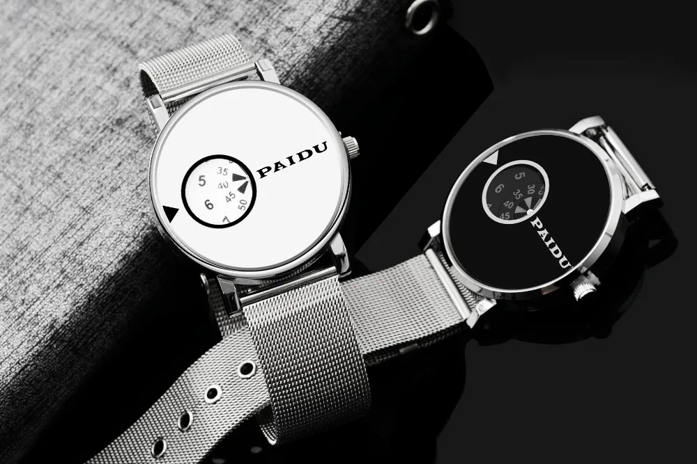 PAIDU полностью стальные часы модные роскошные элегантные мужские и женские