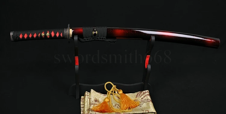 Дамасский сложенный стальной вакидзаси японский самурайский ручной Кованый меч