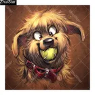 Полноразмерная Алмазная 5D картина кукла собака, вышивка крестиком, мозаика, домашний декор, подарок CJ42