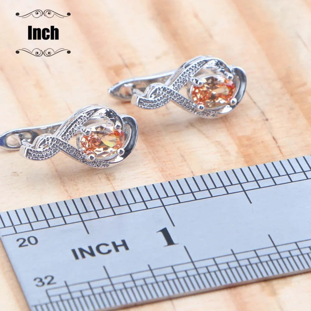 925 пробы серебряные свадебные CZ Ювелирные наборы для женщин Свадебные ювелирные