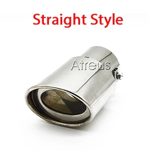 silver straight styl Автомобильный глушитель для Honda fit Nissan Mitsubishi Toyota Corolla Prius Vios для Suzuki Swift Sx4 Chevrolet Cruze Aveo - Название цвета: silver straight styl