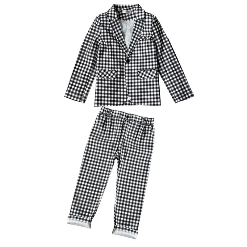 blazer pants Детский деловой клетчатый костюм, комплект летне-осеннего пиджака для мальчиков, шорты красивые комплекты одежды из 2 предметов детский праздничный костюм для выступлений - Цвет: blazer pants