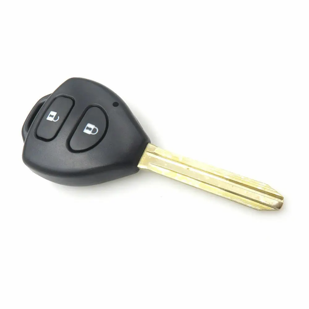 2 кнопки авто ключ оболочки дистанционного флип складной чехол черный Fob для Toyota