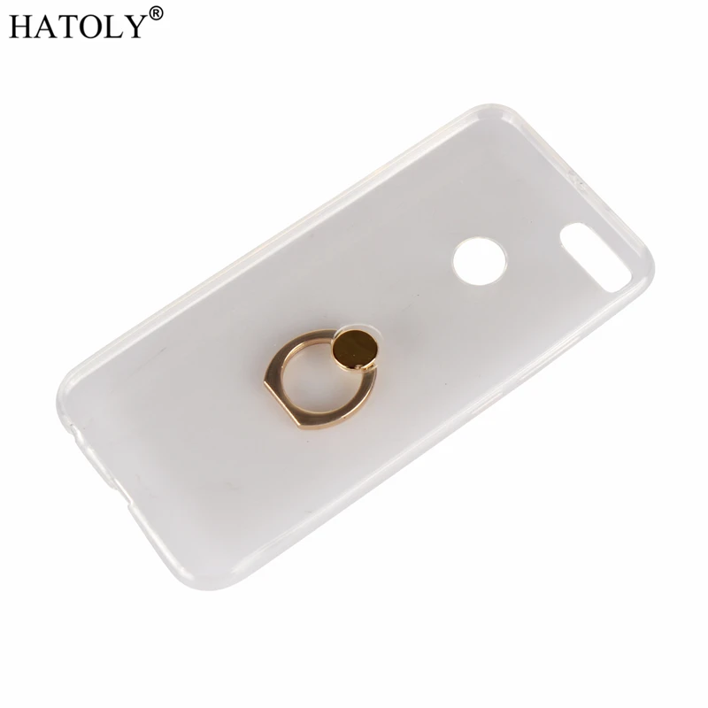 HATOLY Bling кольцо держатель чехол для Xiaomi mi A1 5X прозрачный блеск Чехлы мягкие