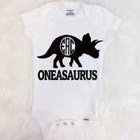 customize dinosaur first birthday newborn infant baby bodysuit onepiece romper outfit take home toddler shirts party gifts