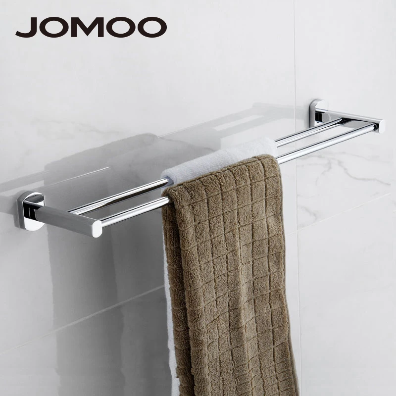 

JOMOO Bathroom Towel Rack Wall-mounted Towel Rail Rod chrome Double levere Holder Hanger Bathroom Holder Accessories