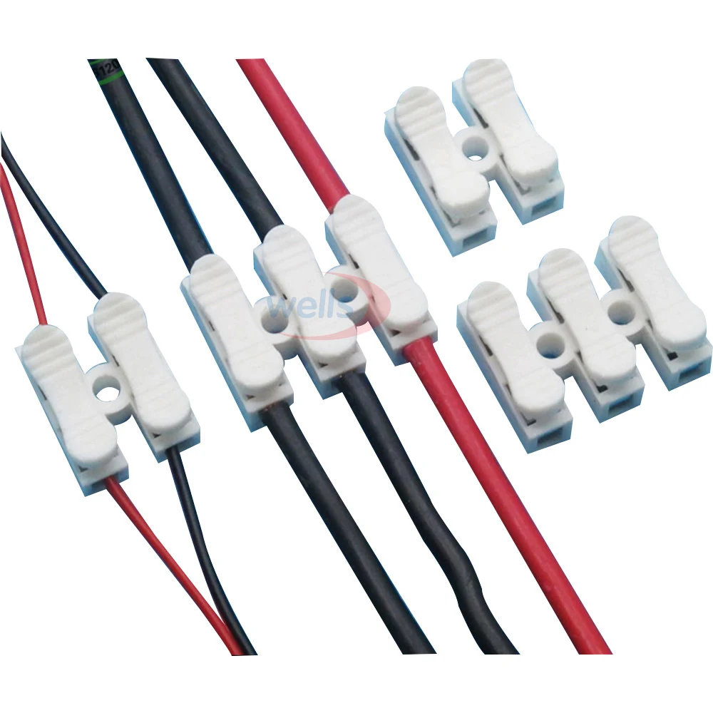5-100 adet 2pin/3pin bahar kaynak vidasız hızlı bağlantı tel kablo kelepçesi Terminal bloğu 2/3 yönlü led şerit